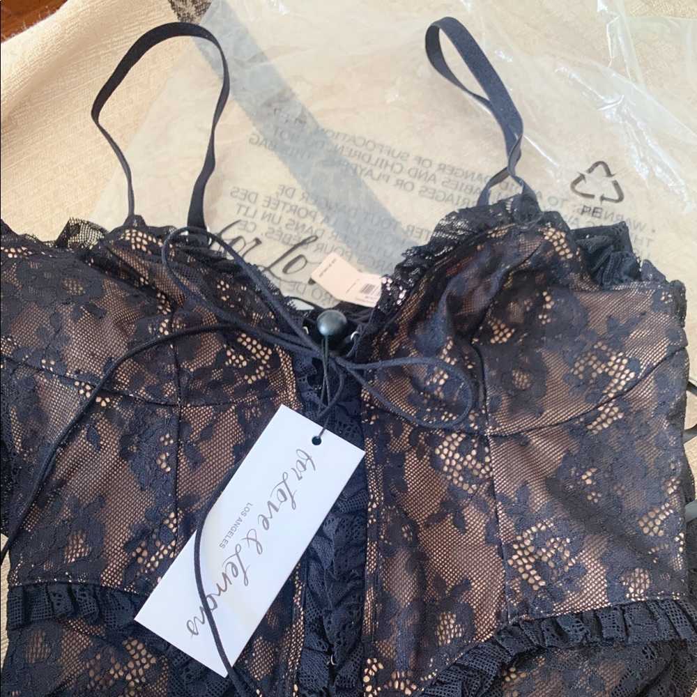 For Love & Lemons Gracie Lace High-Low Slip - Picture 7 of 8
